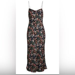 Alice and Olivia Size 6 Black Floral Dress
